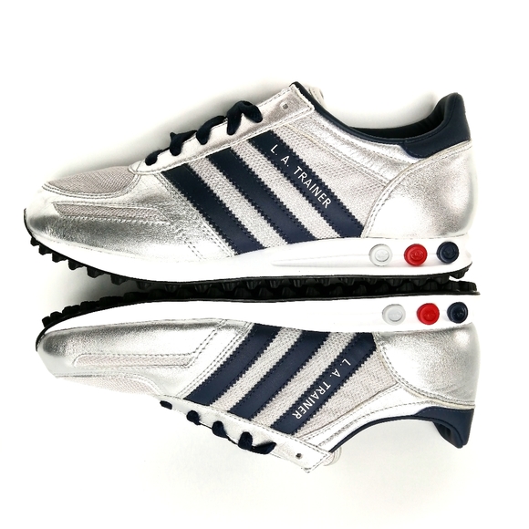 BNWOT Adidas LA Trainer metallic silver - Picture 2 of 10